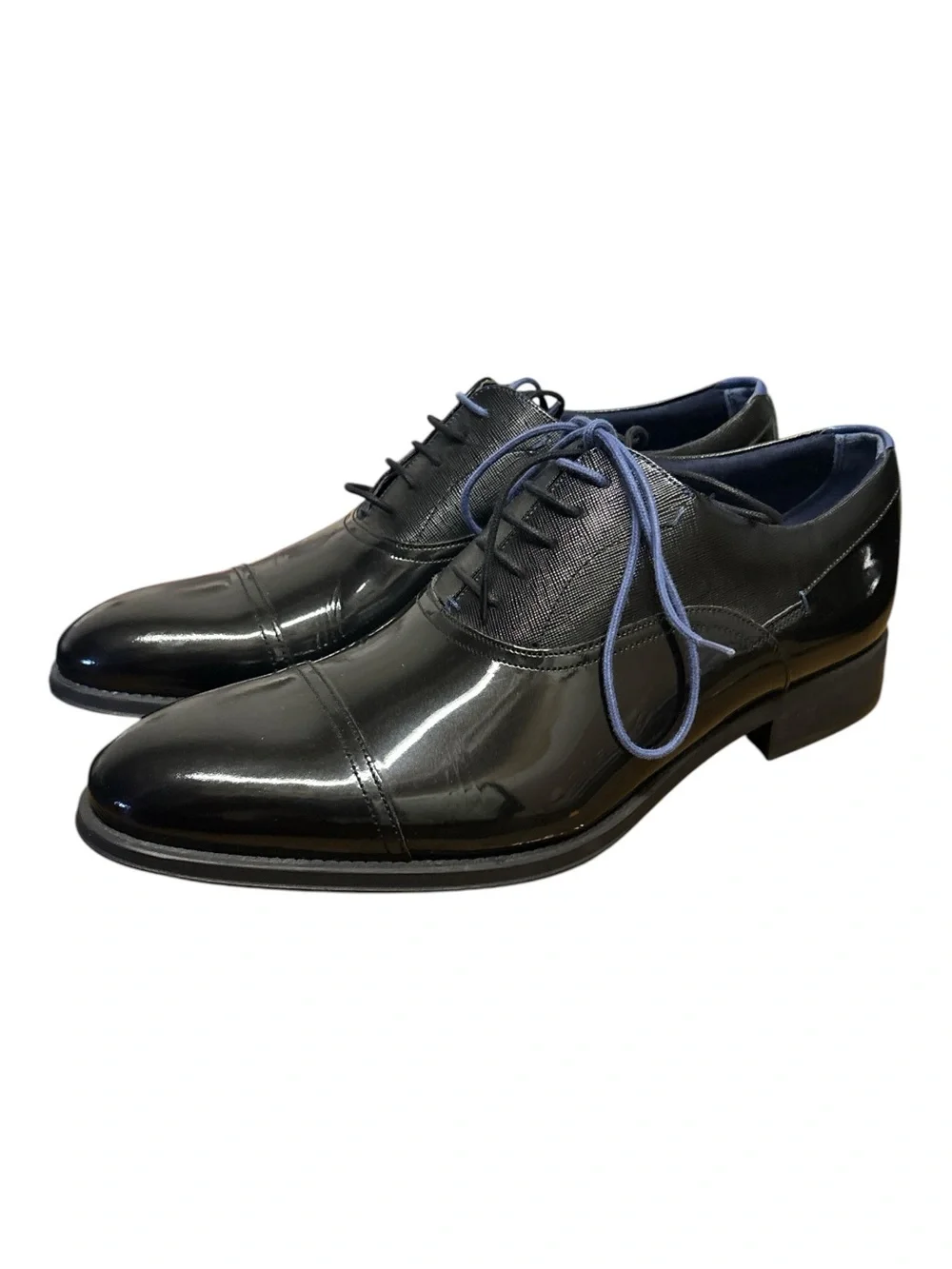 Ted Baker London Fharenh Black Leather Cap Toe Oxford Shoes US 10 Like New